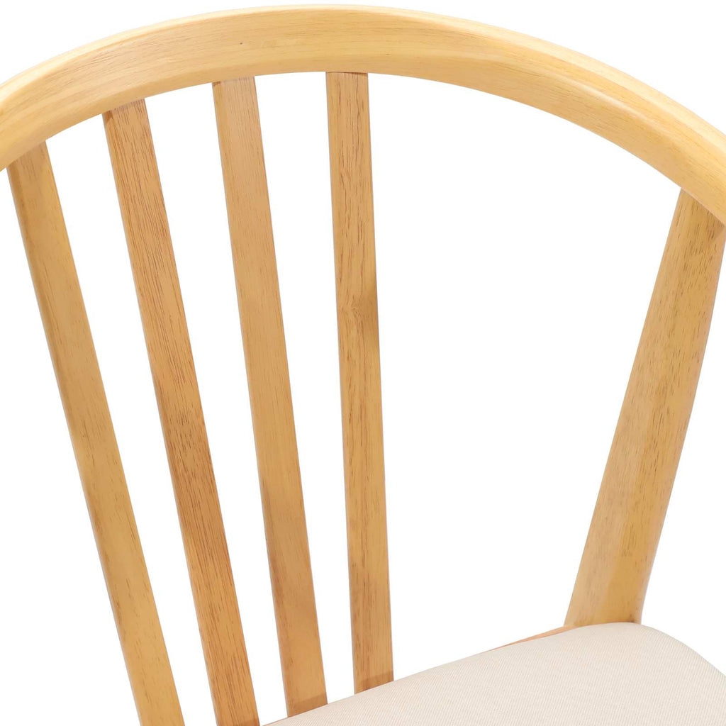 Dining Chair 2 pcs Natural and Light Solid Rubberwood