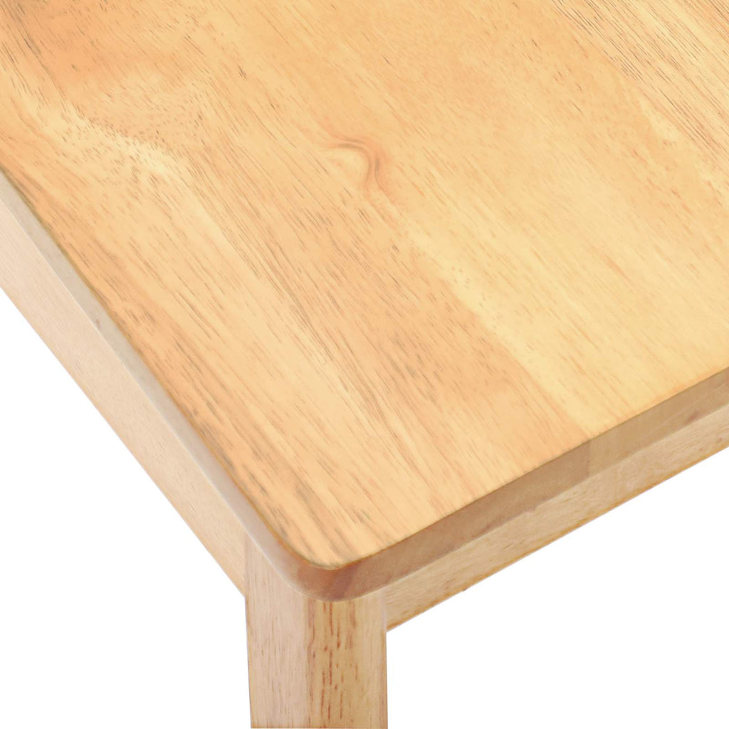 Dining Chair 2 pcs Natural Solid Rubberwood