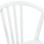 Dining Chair 2 pcs White Solid Rubberwood
