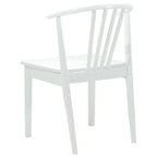 Dining Chair 2 pcs White Solid Rubberwood