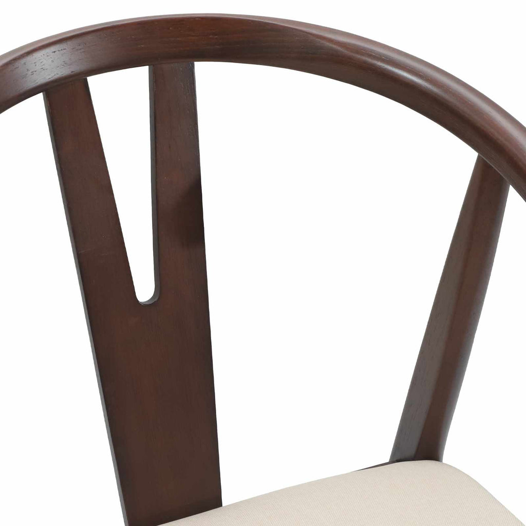 Dining Chair 2 pcs Light Brown and Light Solid Rubber Wood