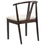 Dining Chair 2 pcs Light Brown and Light Solid Rubber Wood