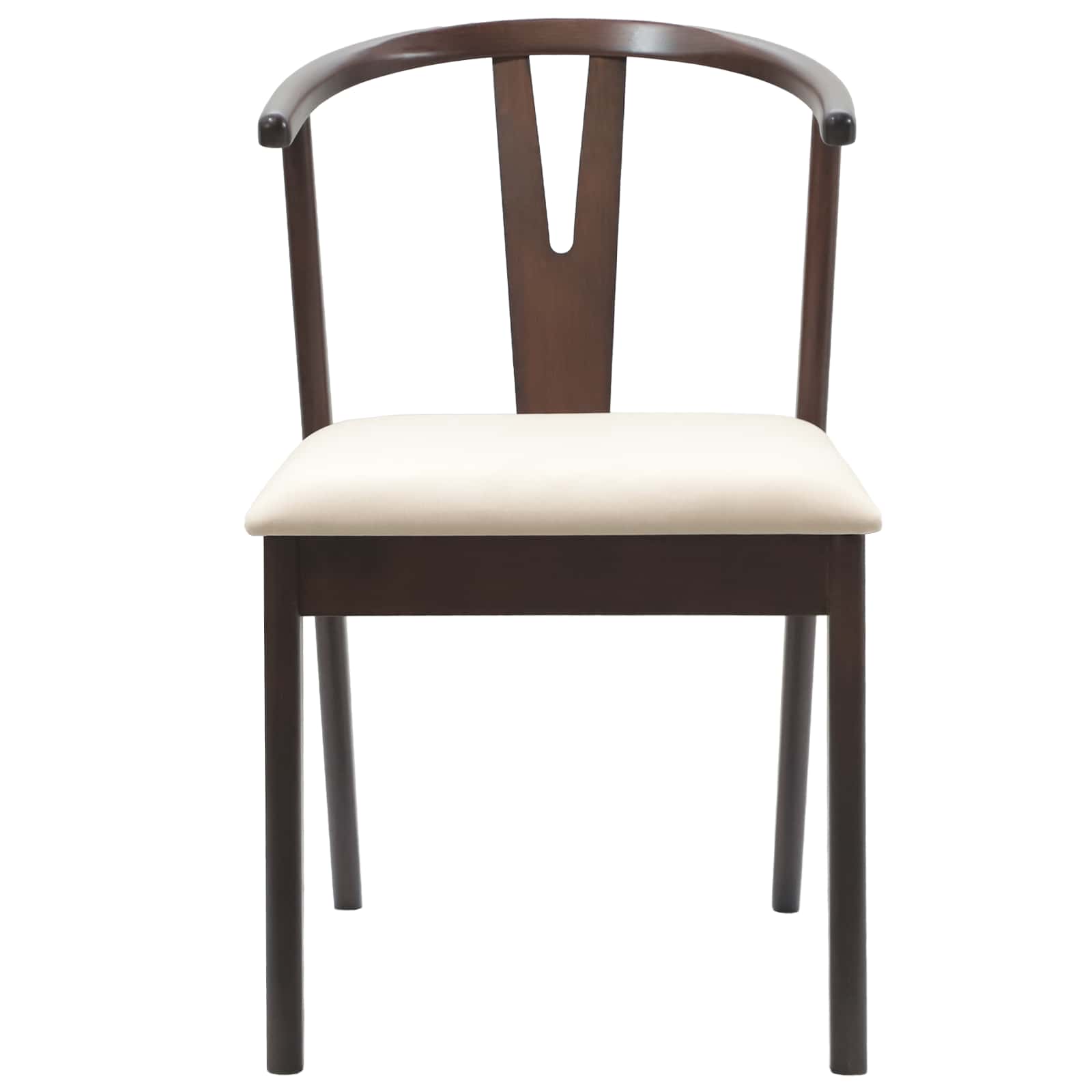 Dining Chair 2 pcs Light Brown and Light Solid Rubber Wood