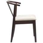 Dining Chair 2 pcs Light Brown and Light Solid Rubber Wood
