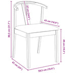 Dining Chair 2 pcs Natural and Light Solid Rubber Wood