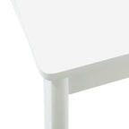 Dining Chair 2 pcs White and White Solid Rubber Wood