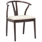 Dining Chair 2 pcs Light Brown and Light Solid Rubber Wood