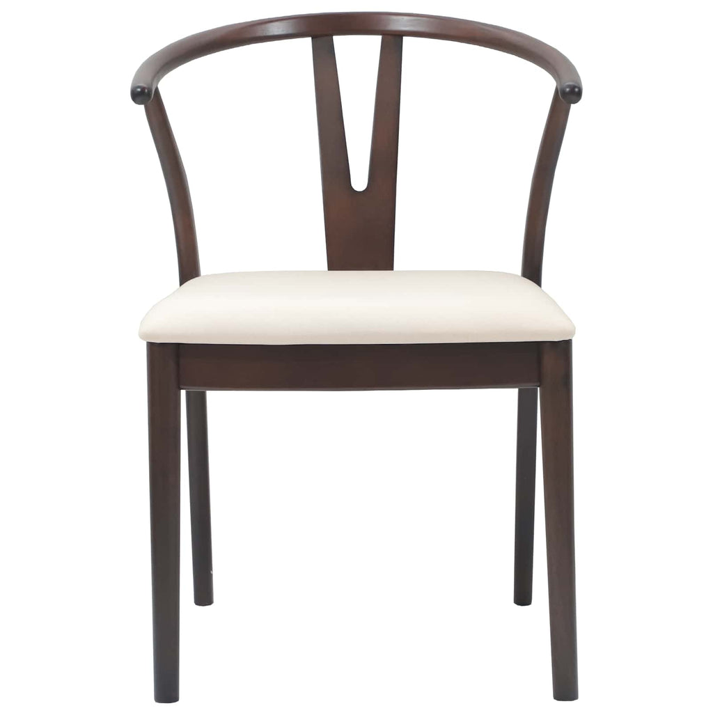 Dining Chair 2 pcs Light Brown and Light Solid Rubber Wood