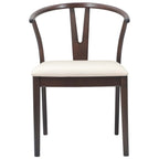 Dining Chair 2 pcs Light Brown and Light Solid Rubber Wood