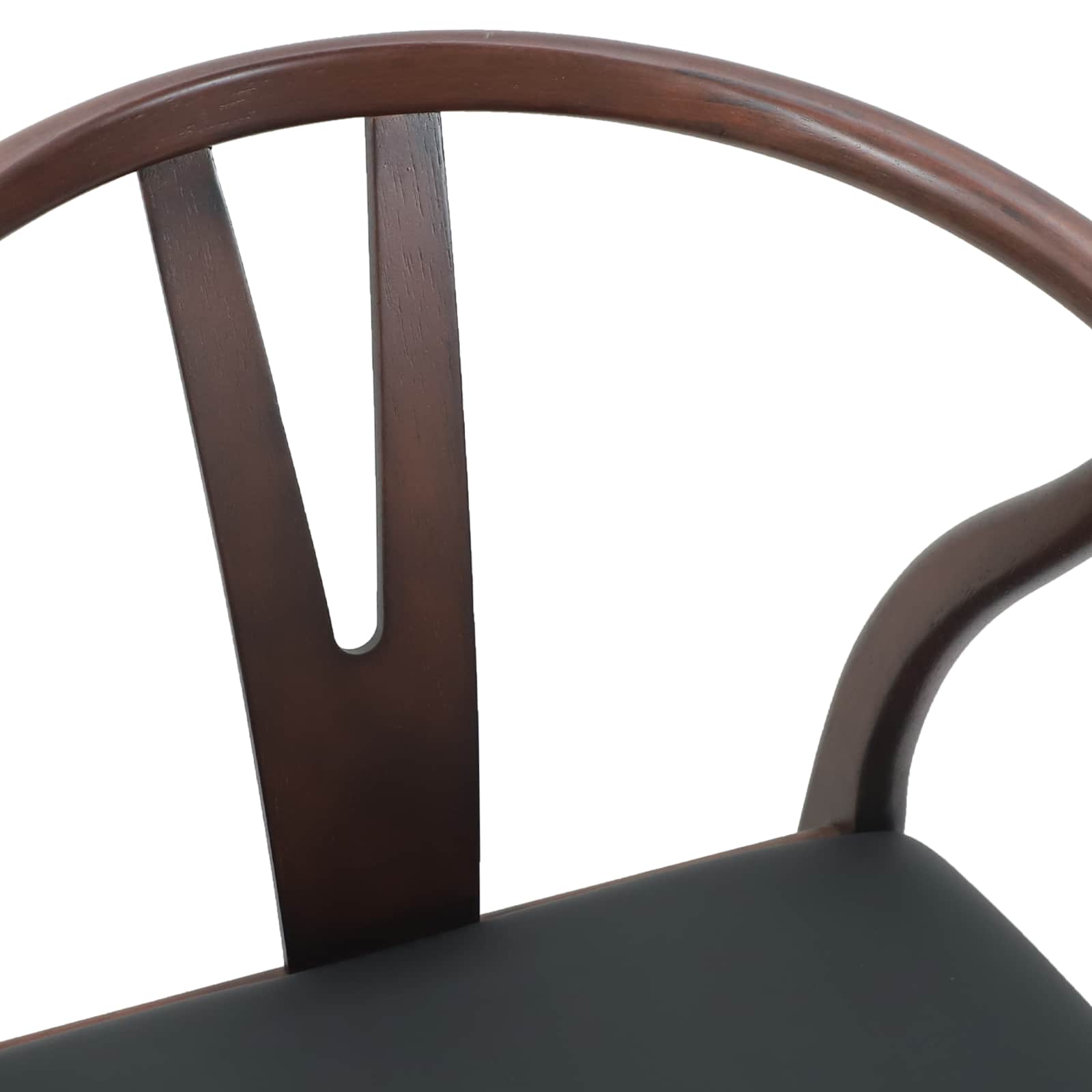 Dining Chair 2 pcs Light Brown and Black Solid Rubber Wood