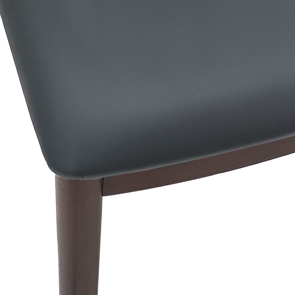 Dining Chair 2 pcs Light Brown and Black Solid Rubber Wood