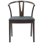 Dining Chair 2 pcs Light Brown and Black Solid Rubber Wood