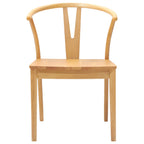 Dining Chair 2 pcs Natural Solid Rubber Wood