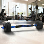 2-in-1 Dumbbell Set Black and Blue 121 x 19.5 x 19.5 cm