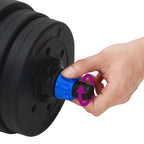 2-in-1 Dumbbell Set Black and Blue 121 x 19.5 x 19.5 cm