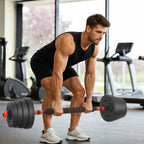 2-in-1 Dumbbell Set Black and Red 121 x 19.5 x 19.5 cm