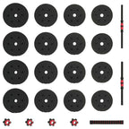 2-in-1 Dumbbell Set Black and Red 121 x 19.5 x 19.5 cm