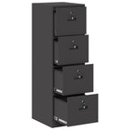 File Cabinet 2 pcs Black 44 x 50 x 139 cm Cold-Rolled Steel