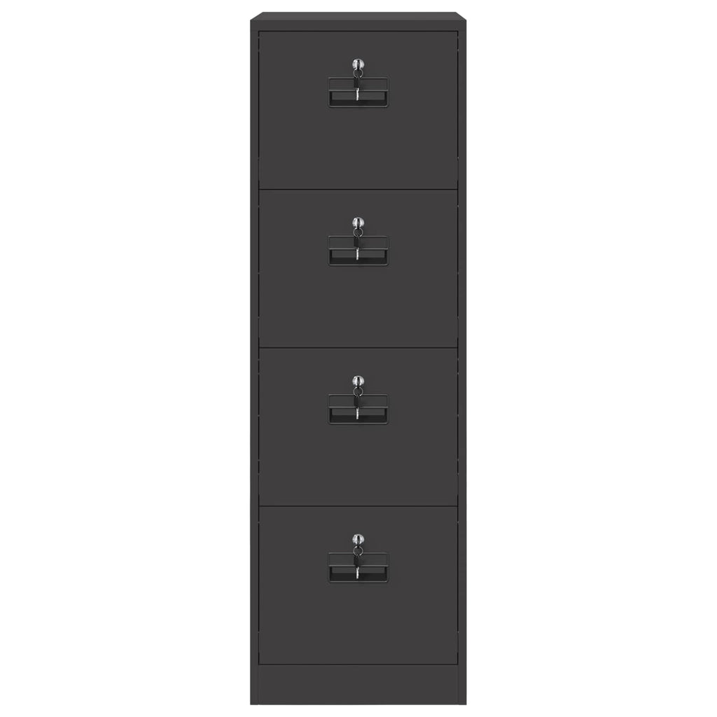 File Cabinet 2 pcs Black 44 x 50 x 139 cm Cold-Rolled Steel
