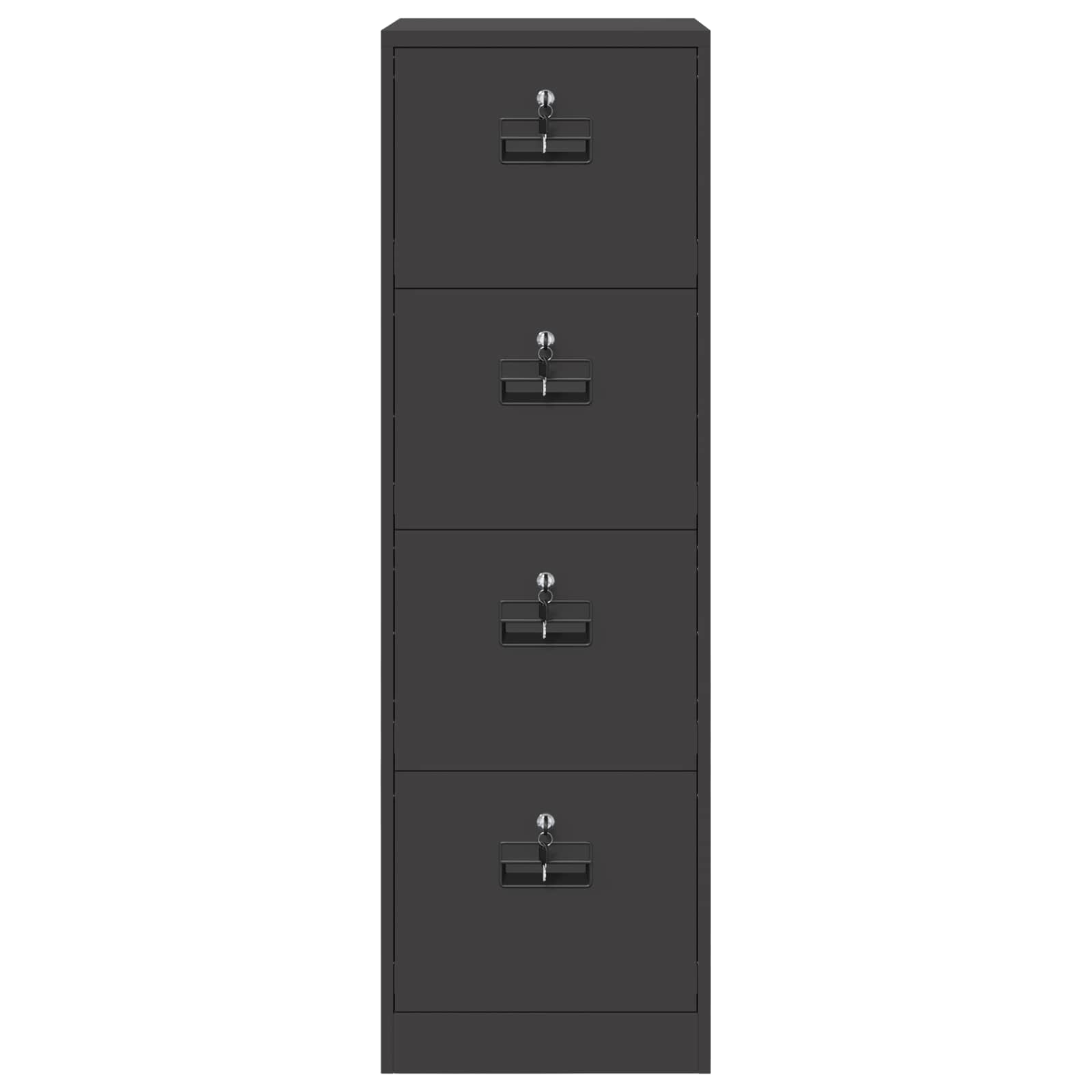 File Cabinet 2 pcs Black 44 x 50 x 139 cm Cold-Rolled Steel