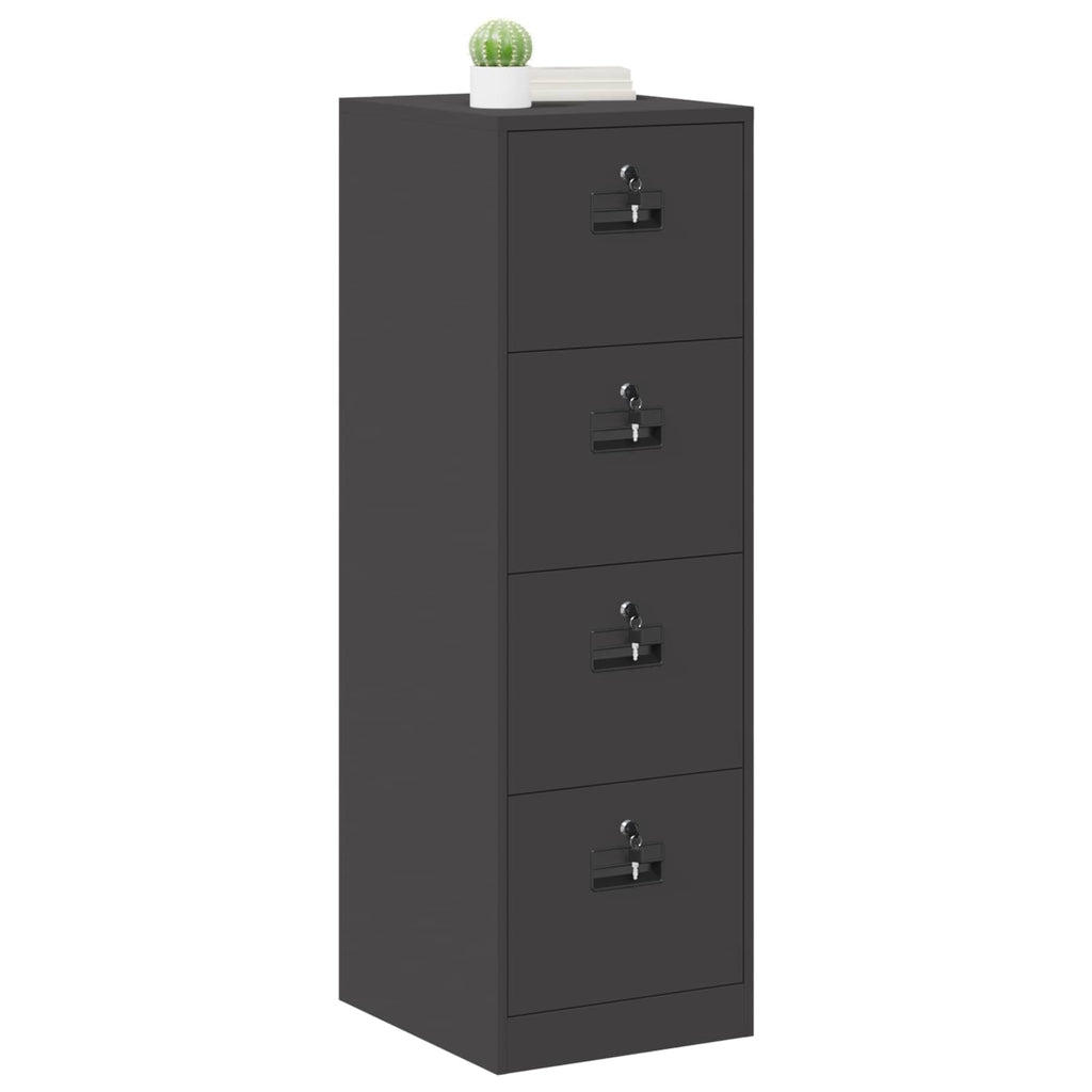 File Cabinet 2 pcs Black 44 x 50 x 139 cm Cold-Rolled Steel