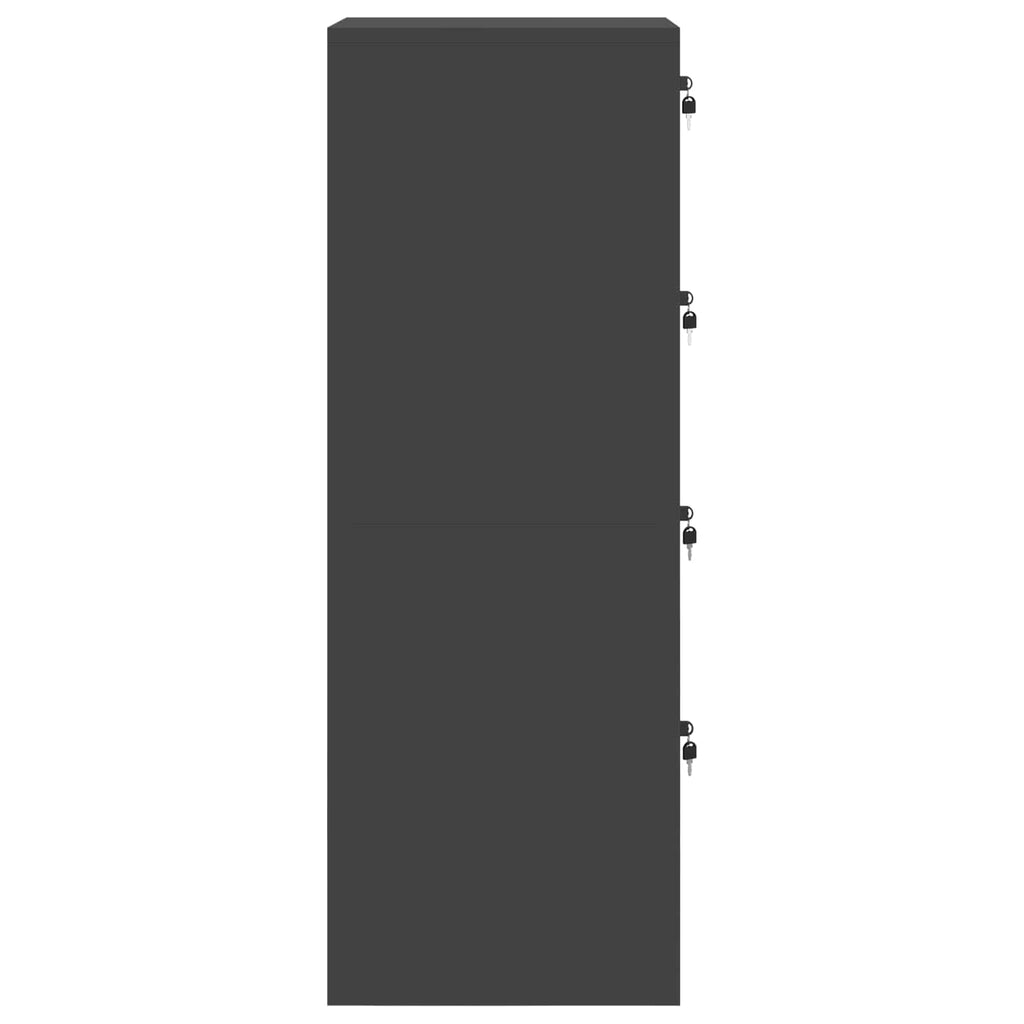 File Cabinet 2 pcs Black 44 x 50 x 139 cm Cold-Rolled Steel