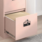 File Cabinet 2 pcs Pink 44 x 50 x 139 cm Cold-Rolled Steel