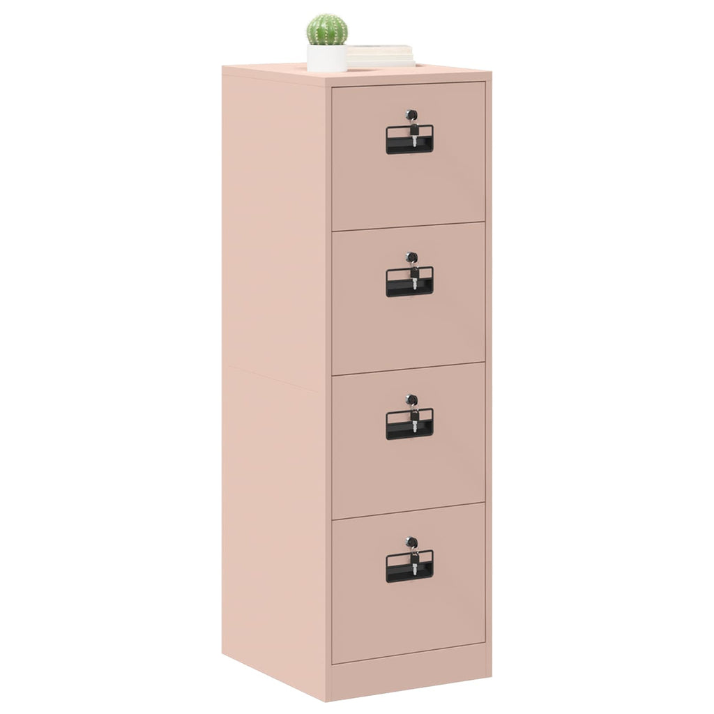 File Cabinet 2 pcs Pink 44 x 50 x 139 cm Cold-Rolled Steel