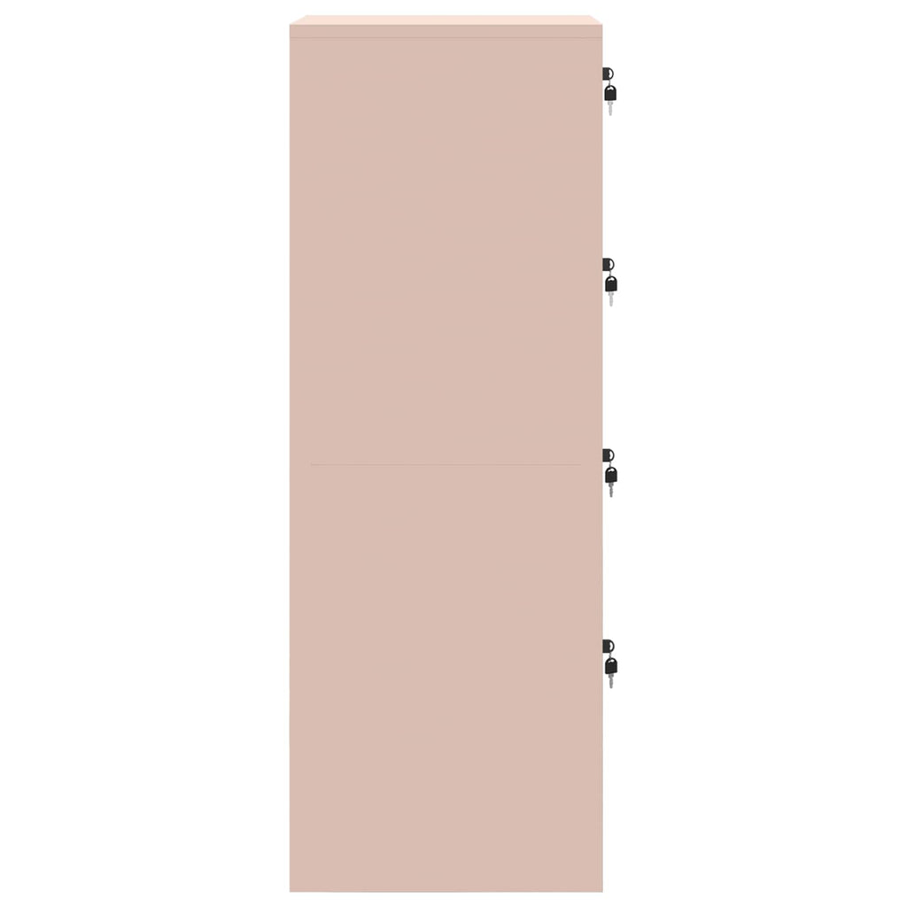 File Cabinet 2 pcs Pink 44 x 50 x 139 cm Cold-Rolled Steel