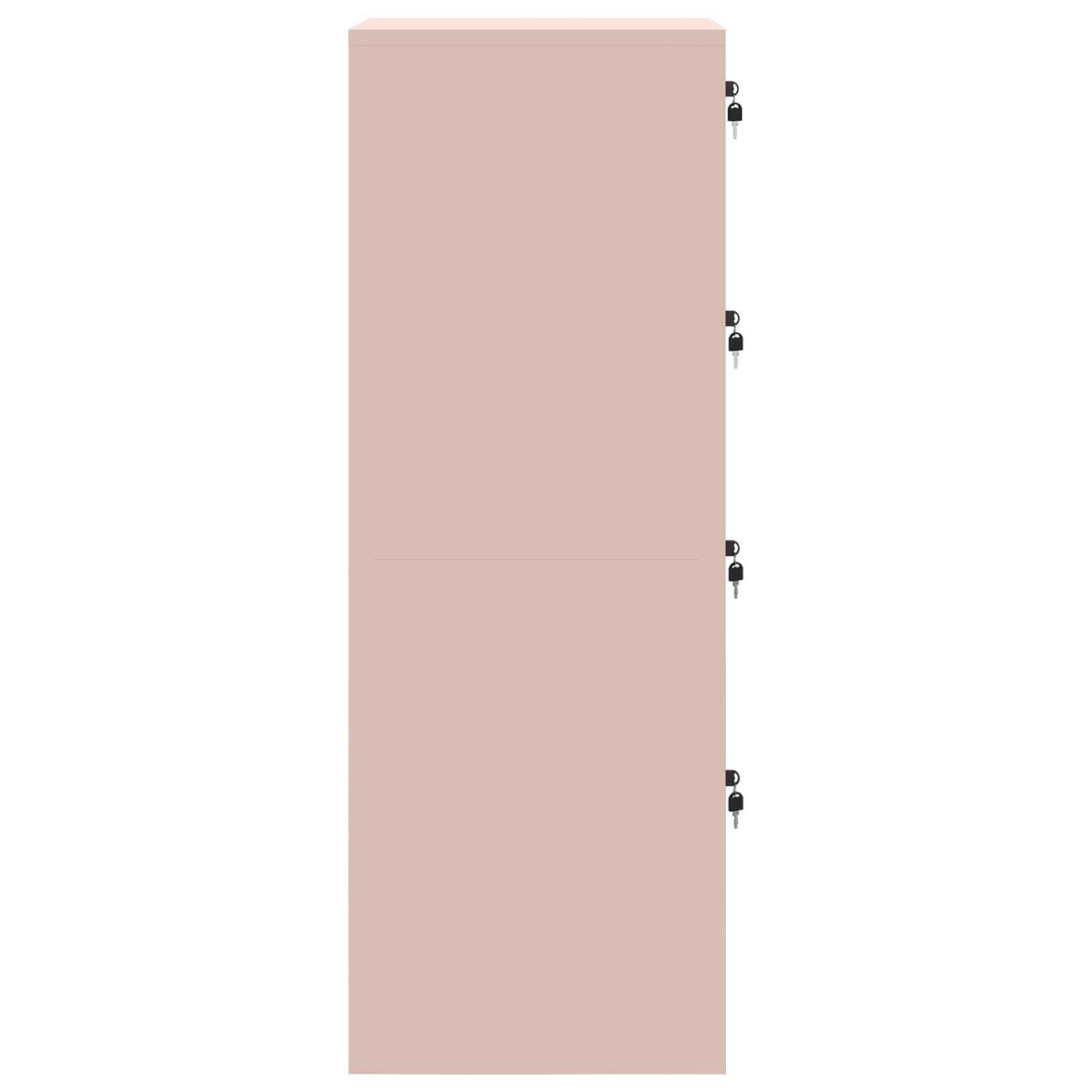 File Cabinet 2 pcs Pink 44 x 50 x 139 cm Cold-Rolled Steel