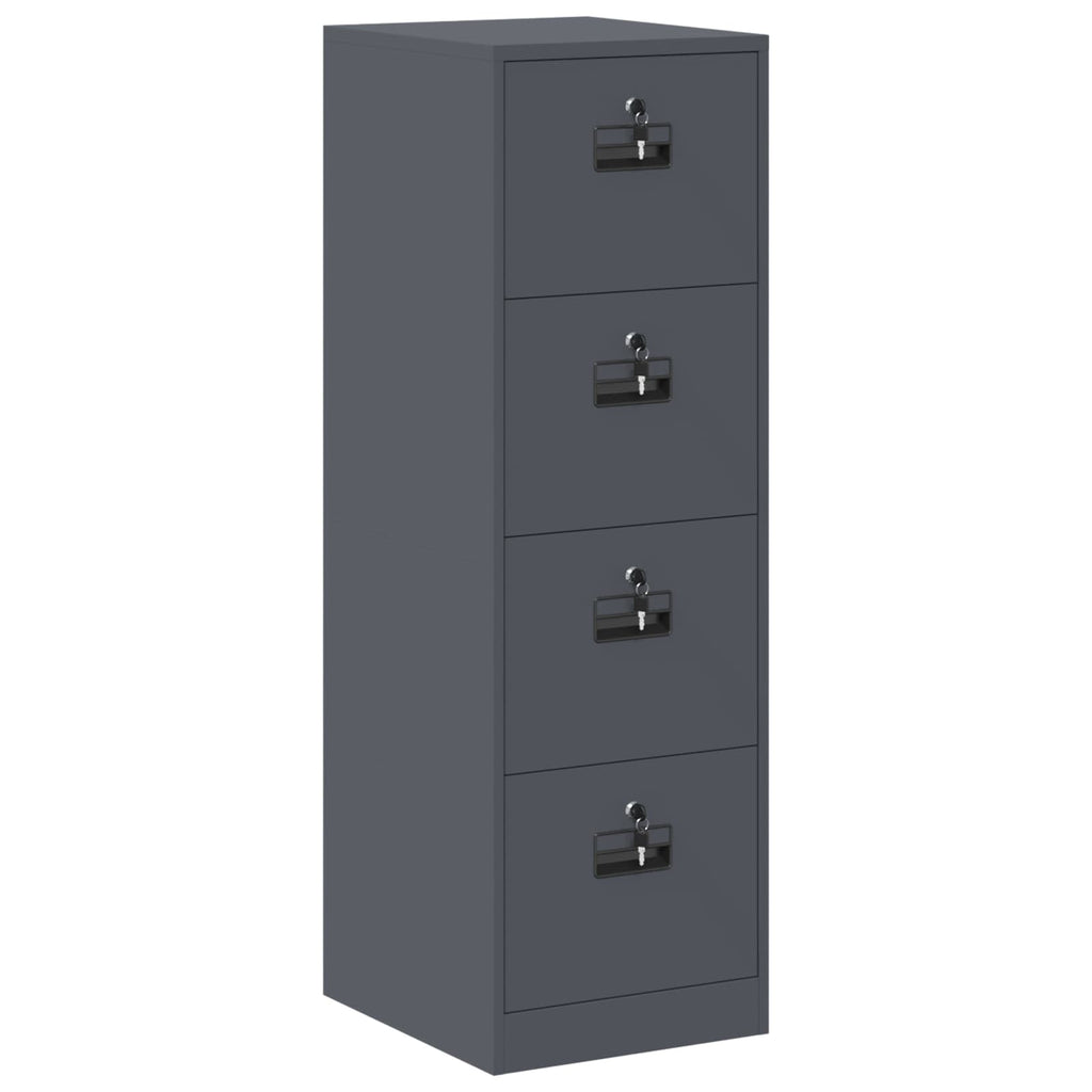 File Cabinet with Drawer 2 pcs Anthracite 44 x 50 x 139 cm