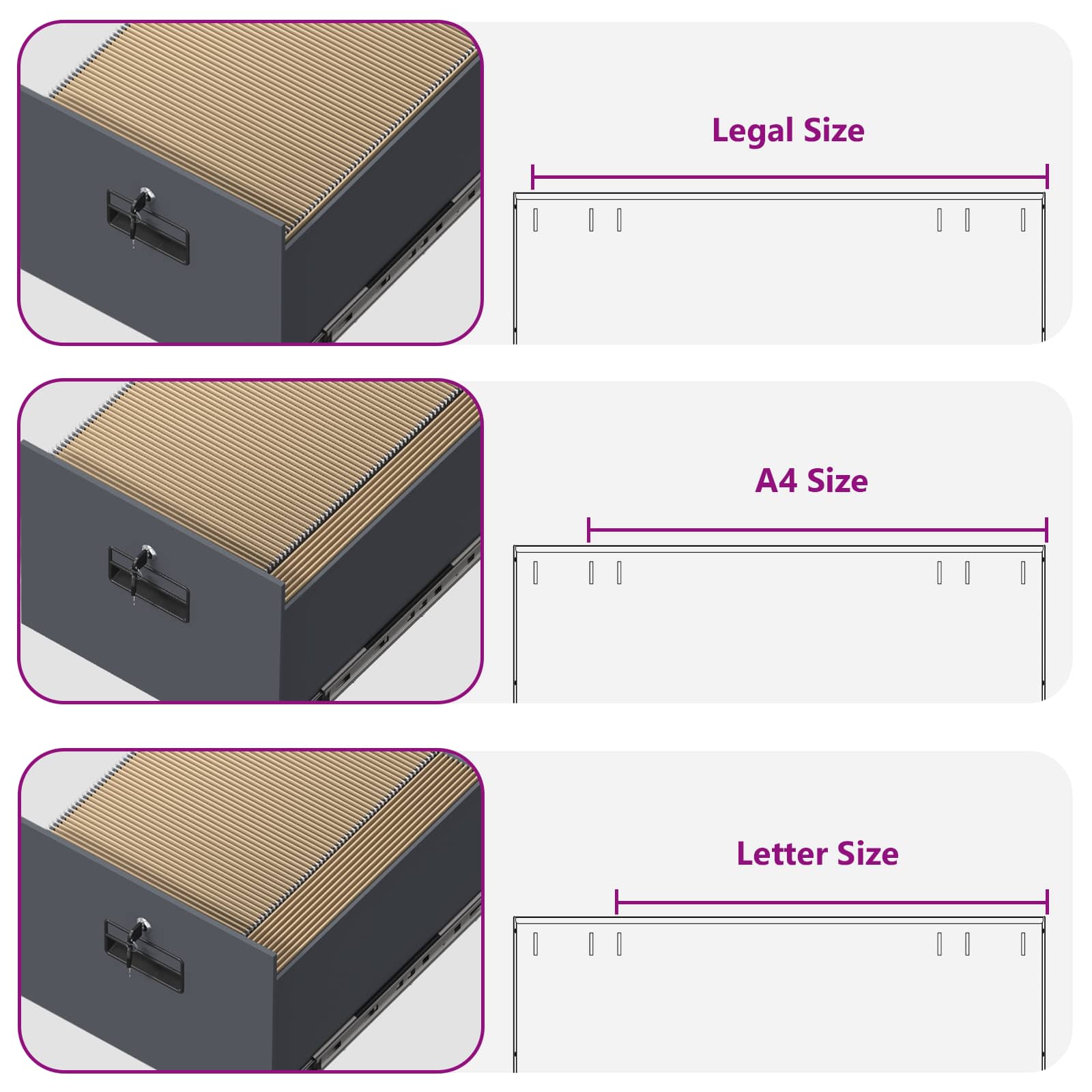 File Cabinet with Drawer 2 pcs Anthracite 44 x 50 x 139 cm