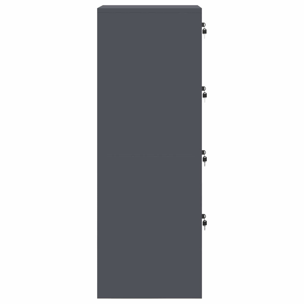 File Cabinet with Drawer 2 pcs Anthracite 44 x 50 x 139 cm