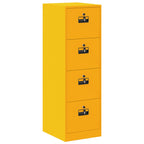 File Cabinet with Drawer 2 pcs Mustard Yellow 44 x 50 x 139 cm