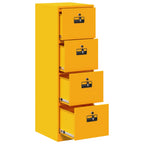 File Cabinet with Drawer 2 pcs Mustard Yellow 44 x 50 x 139 cm