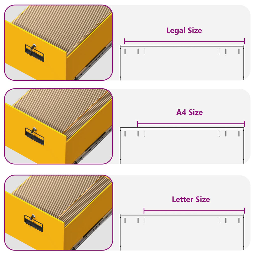 File Cabinet with Drawer 2 pcs Mustard Yellow 44 x 50 x 139 cm
