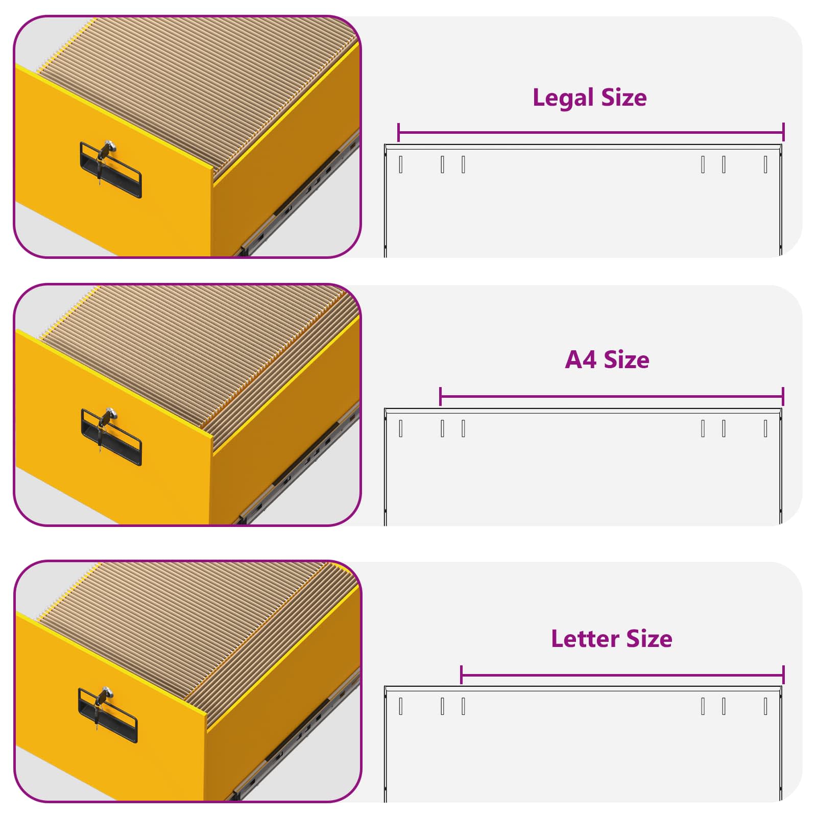 File Cabinet with Drawer 2 pcs Mustard Yellow 44 x 50 x 139 cm