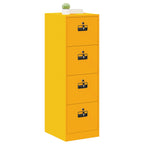 File Cabinet with Drawer 2 pcs Mustard Yellow 44 x 50 x 139 cm