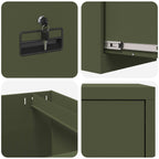 File Cabinet with Drawer 2 pcs Olive Green 44 x 50 x 139 cm
