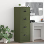 File Cabinet with Drawer 2 pcs Olive Green 44 x 50 x 139 cm
