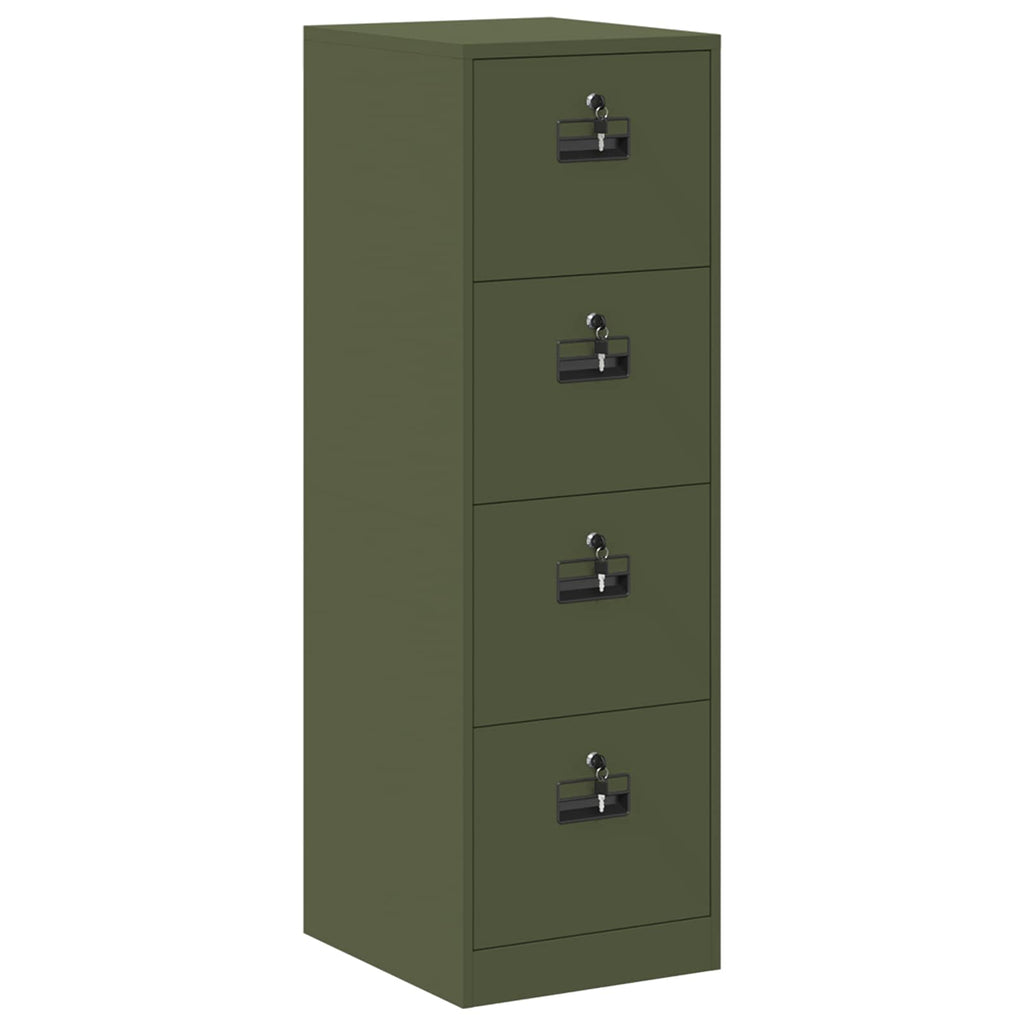 File Cabinet with Drawer 2 pcs Olive Green 44 x 50 x 139 cm