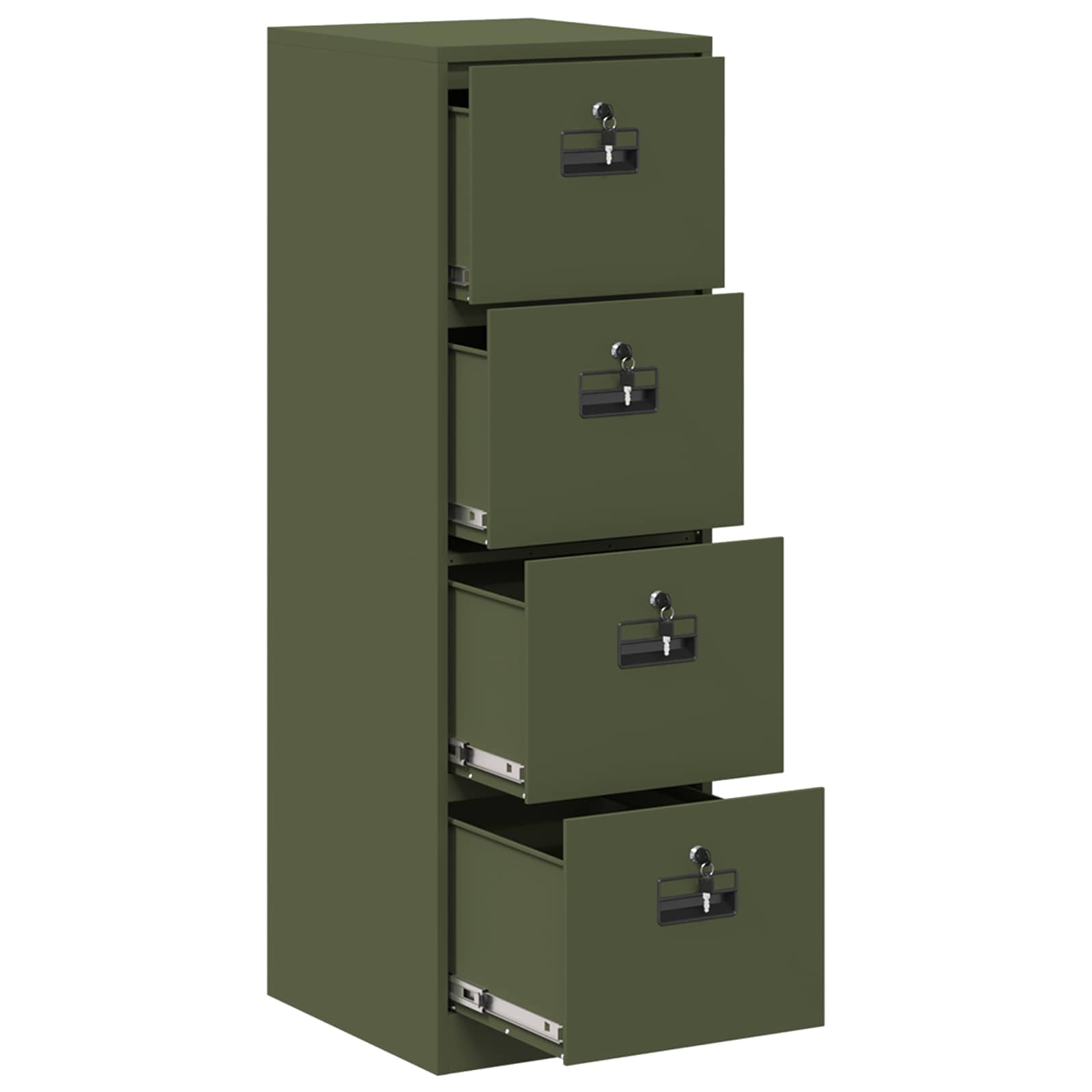 File Cabinet with Drawer 2 pcs Olive Green 44 x 50 x 139 cm