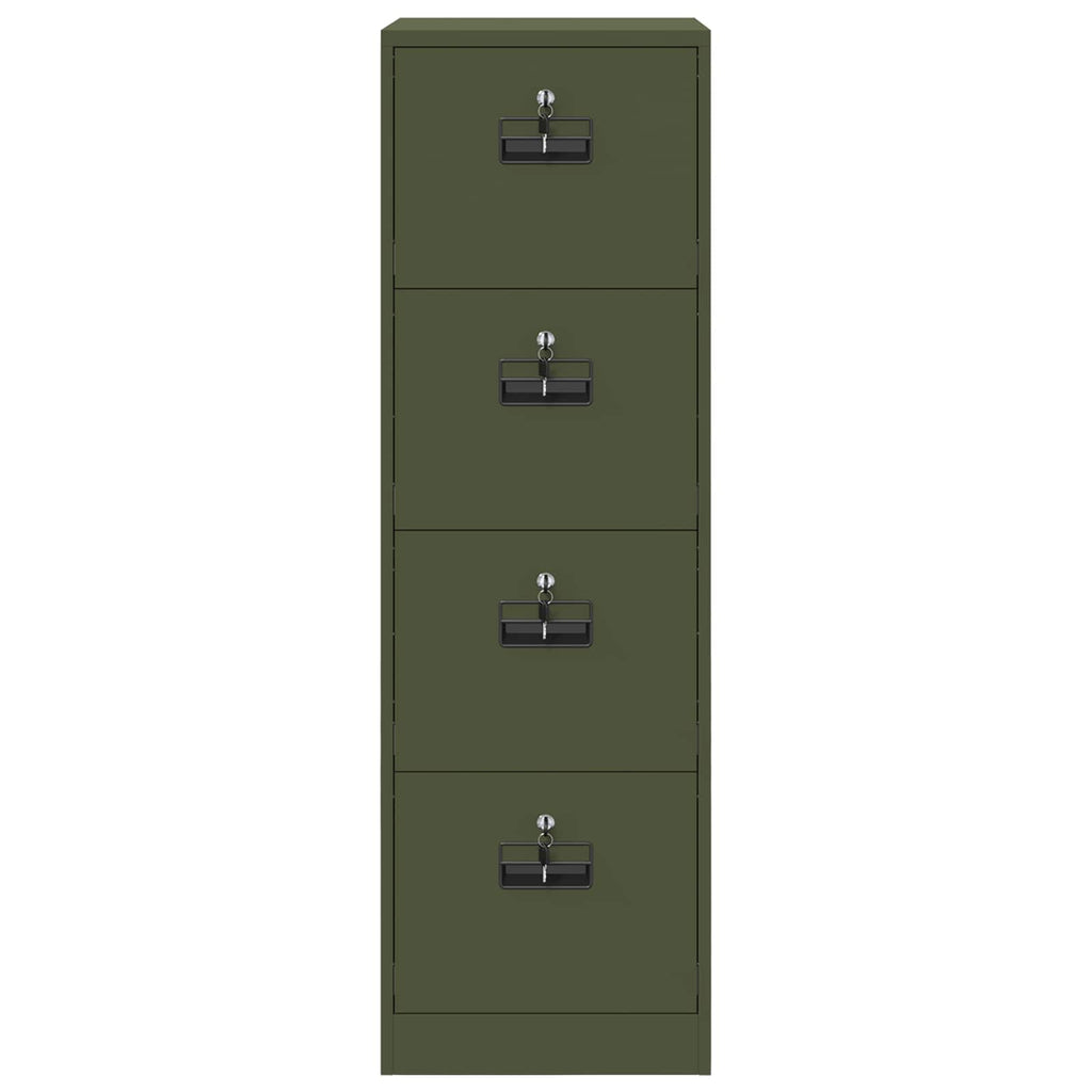 File Cabinet with Drawer 2 pcs Olive Green 44 x 50 x 139 cm