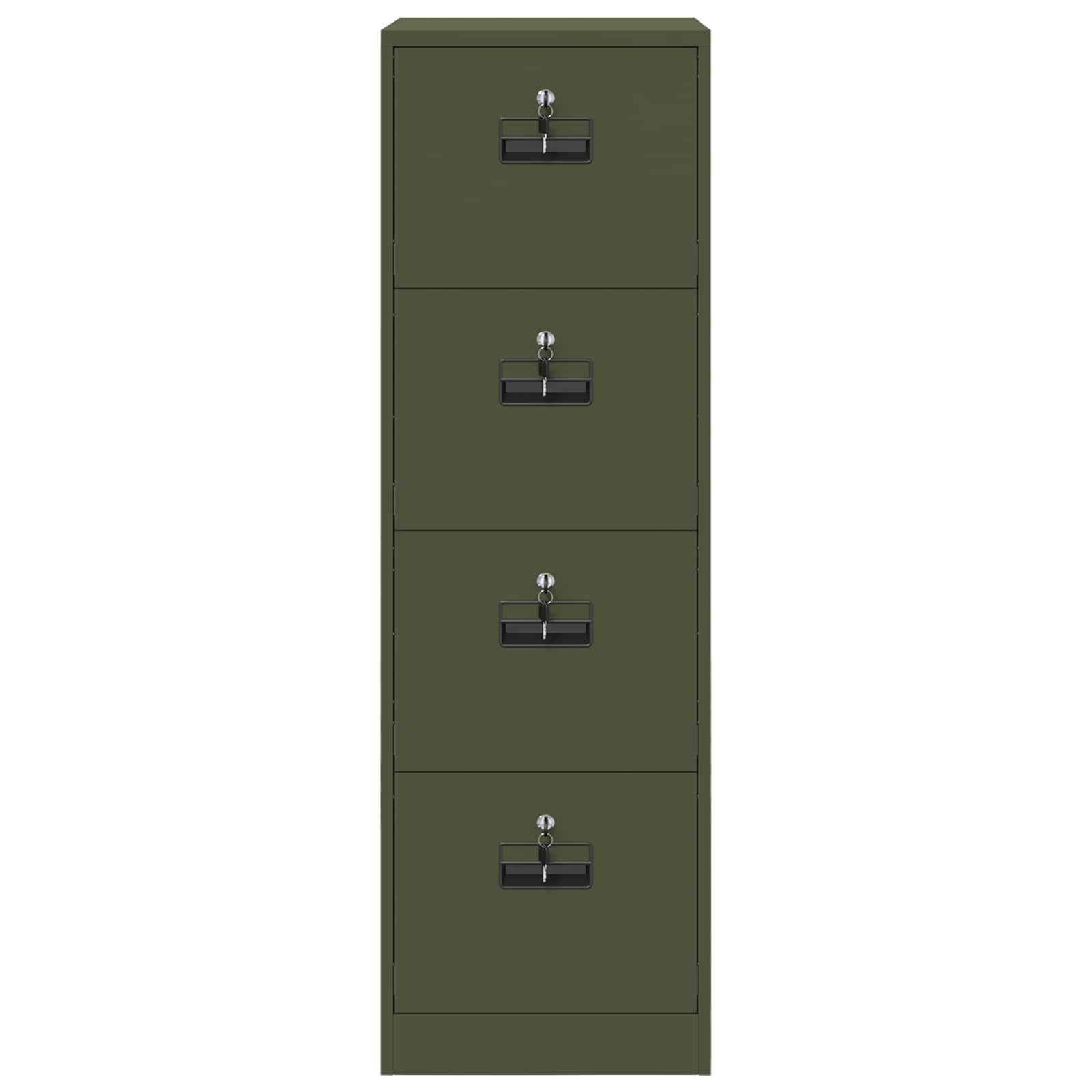 File Cabinet with Drawer 2 pcs Olive Green 44 x 50 x 139 cm