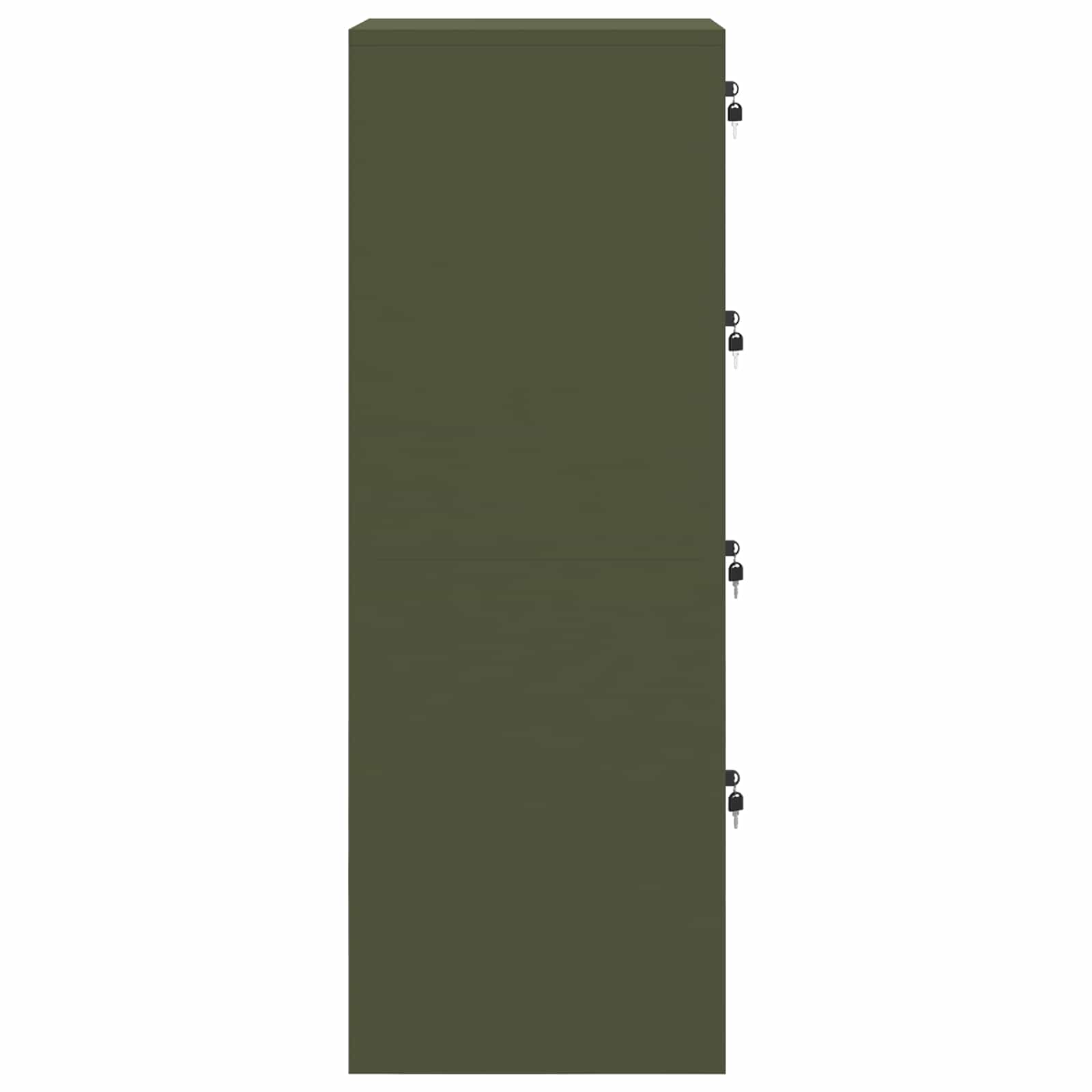 File Cabinet with Drawer 2 pcs Olive Green 44 x 50 x 139 cm
