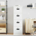 File Cabinet 2 pcs White 44 x 50 x 139 cm Cold-Rolled Steel