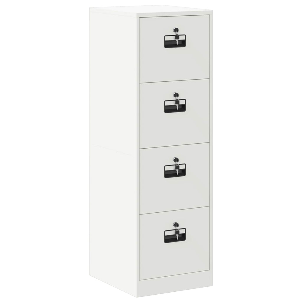 File Cabinet 2 pcs White 44 x 50 x 139 cm Cold-Rolled Steel