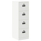 File Cabinet 2 pcs White 44 x 50 x 139 cm Cold-Rolled Steel