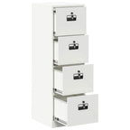 File Cabinet 2 pcs White 44 x 50 x 139 cm Cold-Rolled Steel