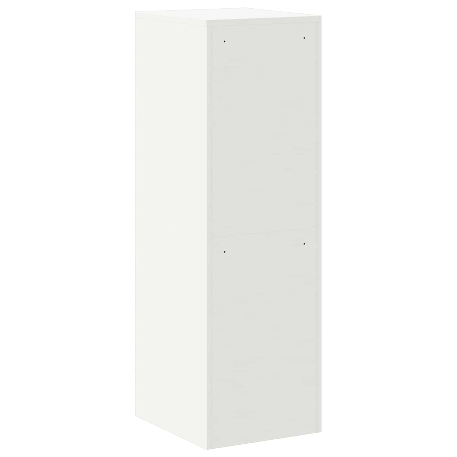 File Cabinet 2 pcs White 44 x 50 x 139 cm Cold-Rolled Steel